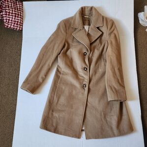 CALVIN KLEIN women's camel wool-cashmere coat 10P